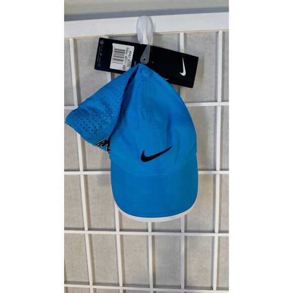 Nike RZN VRS Golf Hat Blue OSFM Adjustable Breathable Swoosh Logo Polyester New - Picture 9 of 10